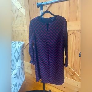 The Limited Navy and Maroon Dress